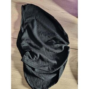 SHEIN Black‎ Textured Crinkle One Shoulder Bodysuit Women's XS